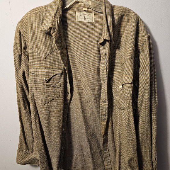 Ralph Lauren Other - Polo Western Ralph Lauren Men's Plaid Button Down Shirt, W/ Snap Buttons, Sz.L
